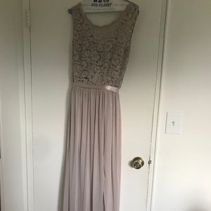 David's Bridal Biscotti Bridesmain Dress size 10
